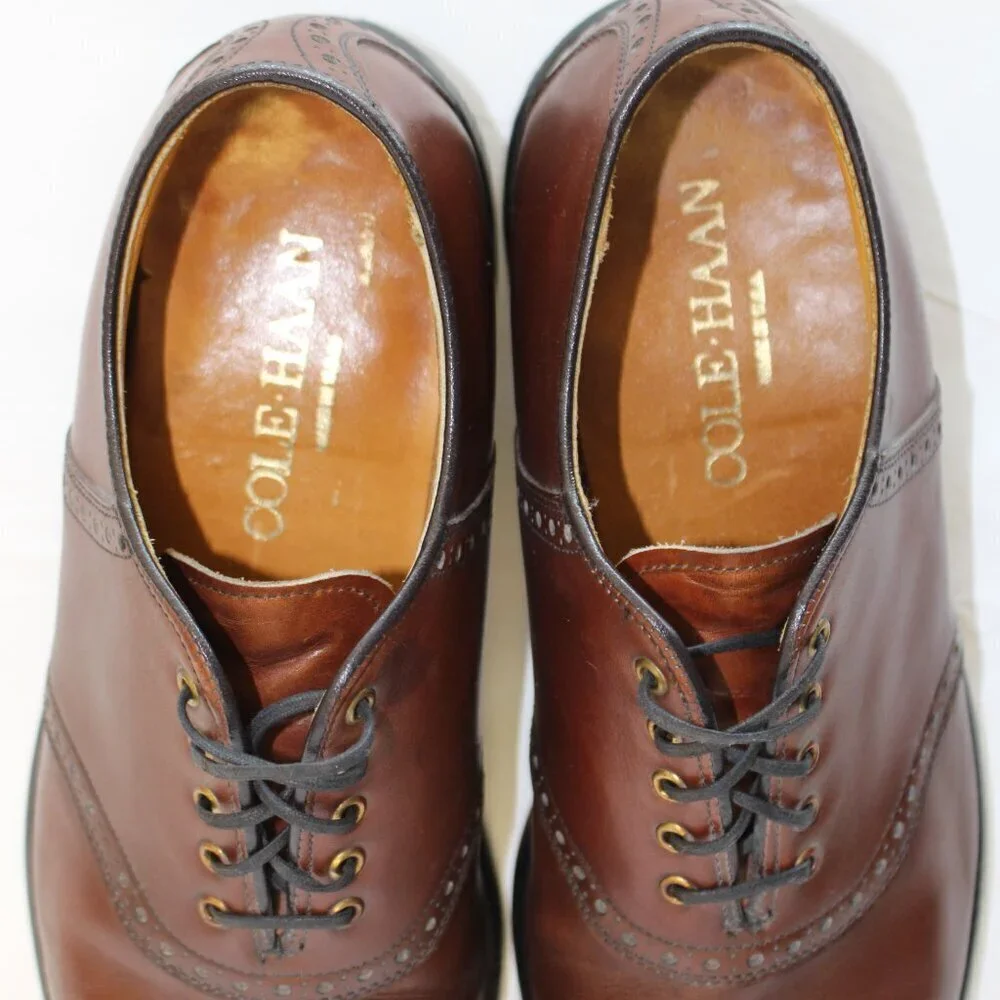 Cole Haan Men's Cognac Brown Oxford Dress Shoe Size 8
